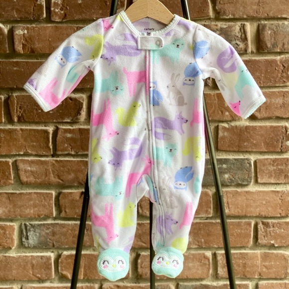 3M Like New! Carter’s Fleece Sleeper - Picture 1 of 3